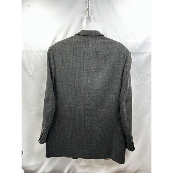 Oscar‎ de la Renta Men’s Wool Houndstooth Blazer Sports Coat - 40R - Green - Picture 3 of 14